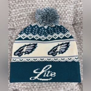 NEW Miller Lite Philadelphia Eagles Beanie Pom Pom
